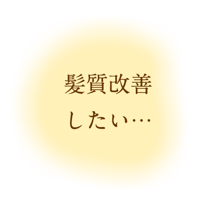 髪質改善したい…